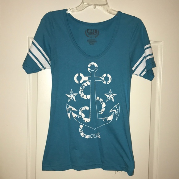 Blue anchor tee - Picture 1 of 1
